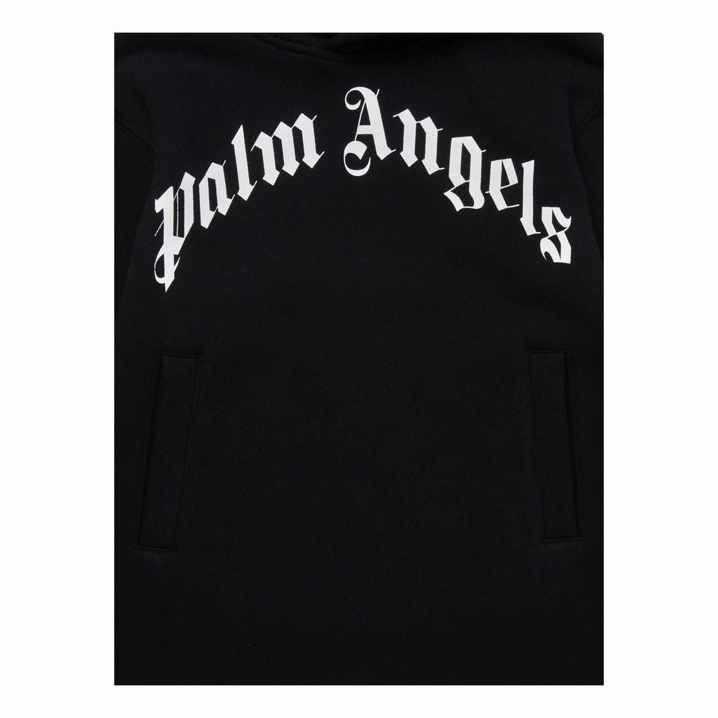 Black Logo Hoodie Girls Tunic Top