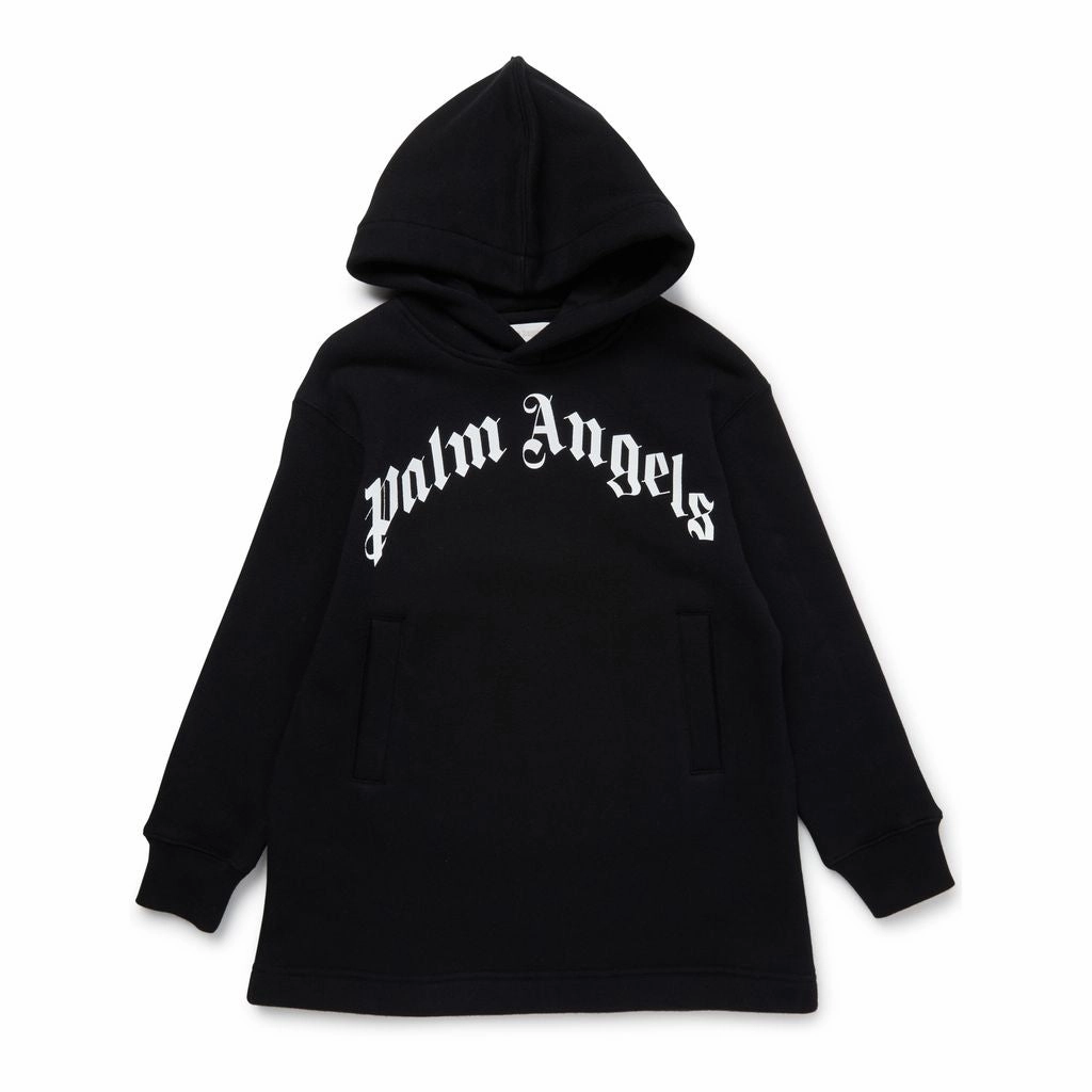 Black Logo Hoodie ruffle tops girls, long sleeve tees girls