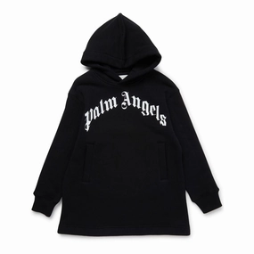 Black Logo Hoodie ruffle tops girls, long sleeve tees girls