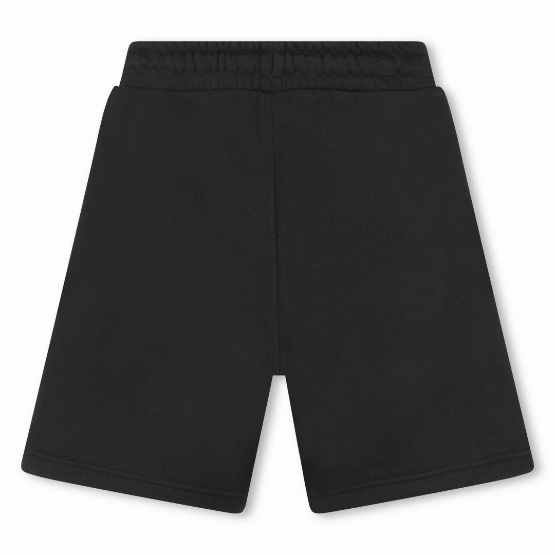 Black Logo Shorts Boys Drawstring Athletic Shorts