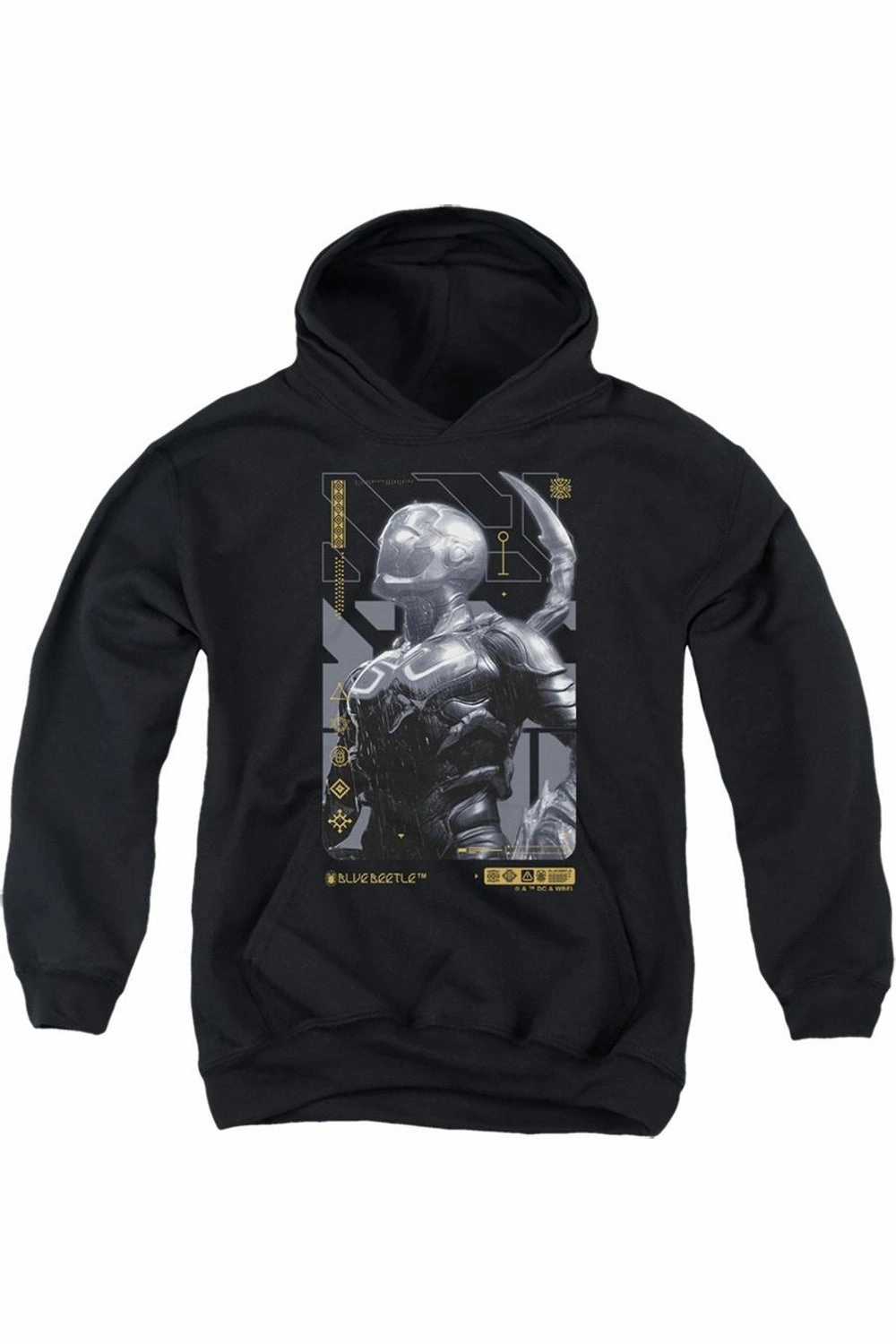 Blue Beetle (2023) Beetle Heads Up Youth Pull Over Hoodie / Hooded Sweatshirt graphic tees for boys, polo shirts boys