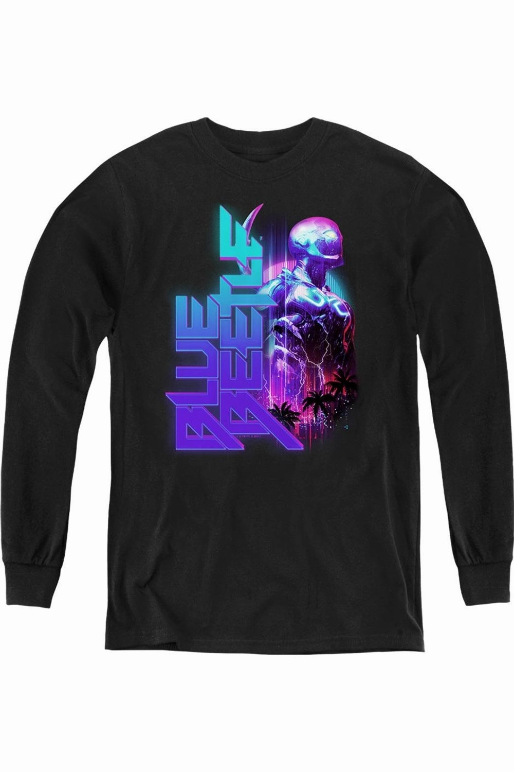Blue Beetle (2023) Lightning Youth Long Sleeve Sweatshirt graphic tees for boys, polo shirts boys