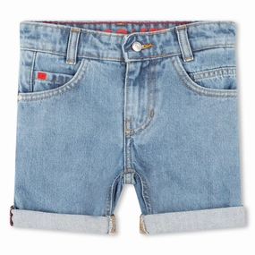 Blue Denim Bermuda Shorts boys jogger pants, school uniform pants boys