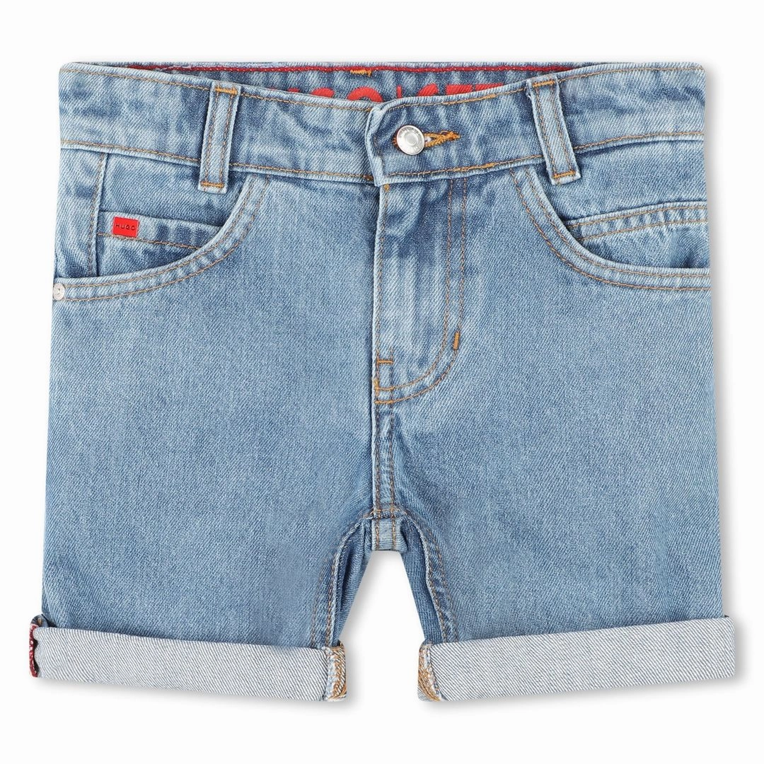 Blue Denim Bermuda Shorts boys jogger pants, school uniform pants boys