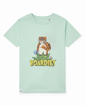 Boardies Tiger Crew Neck Tee ruffle tops girls, long sleeve tees girls