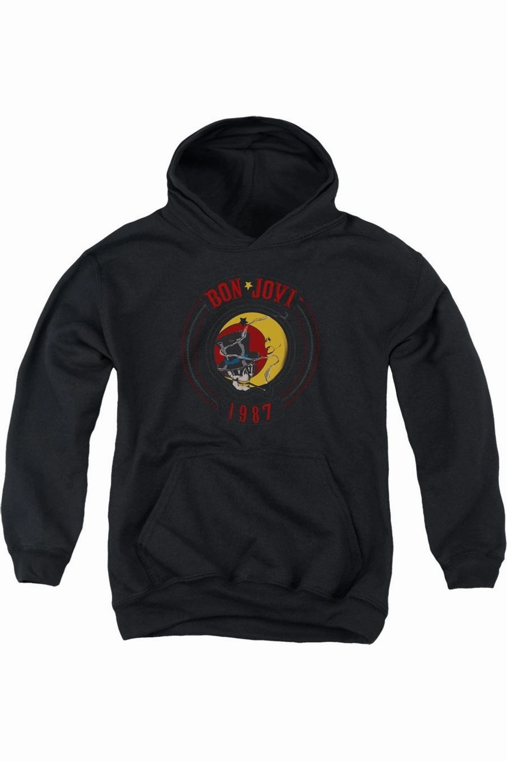 Bon Jovi 1987 Youth Pull Over Hoodie graphic tees for boys, polo shirts boys