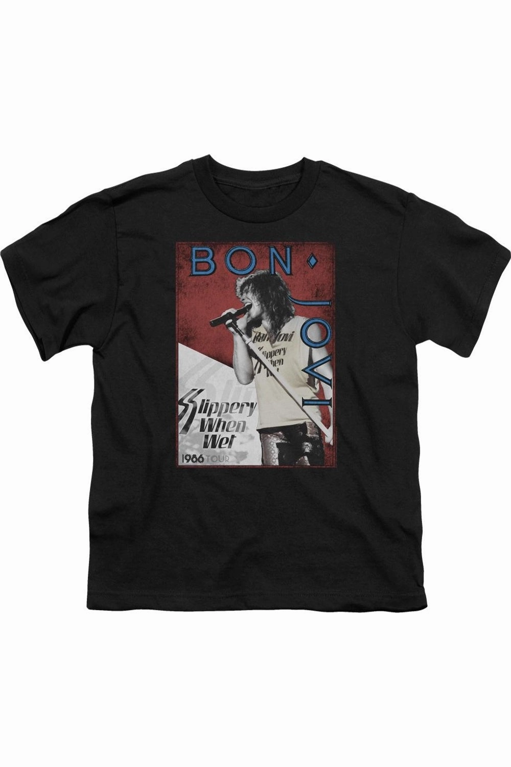 Bon Jovi 86 Tour Short Sleeve Youth Tee / T-Shirt graphic tees for boys, polo shirts boys