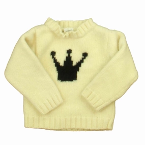 Bonpoint Boys Ivory | Navy Sweater boys cable knit, zip up knitwear boys