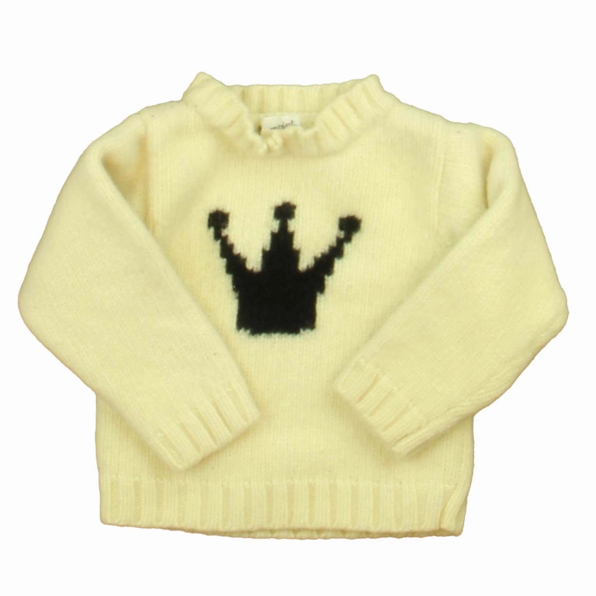 Bonpoint Boys Ivory | Navy Sweater boys cable knit, zip up knitwear boys