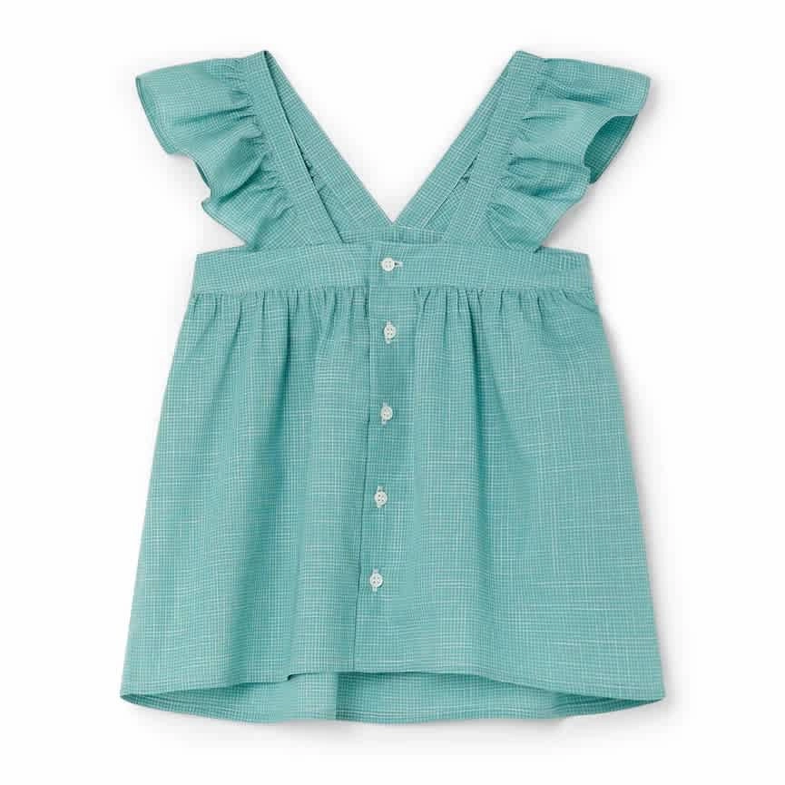 Bonpoint Emeraude Ruffle-Trim Smock Top Girls Tunic Top