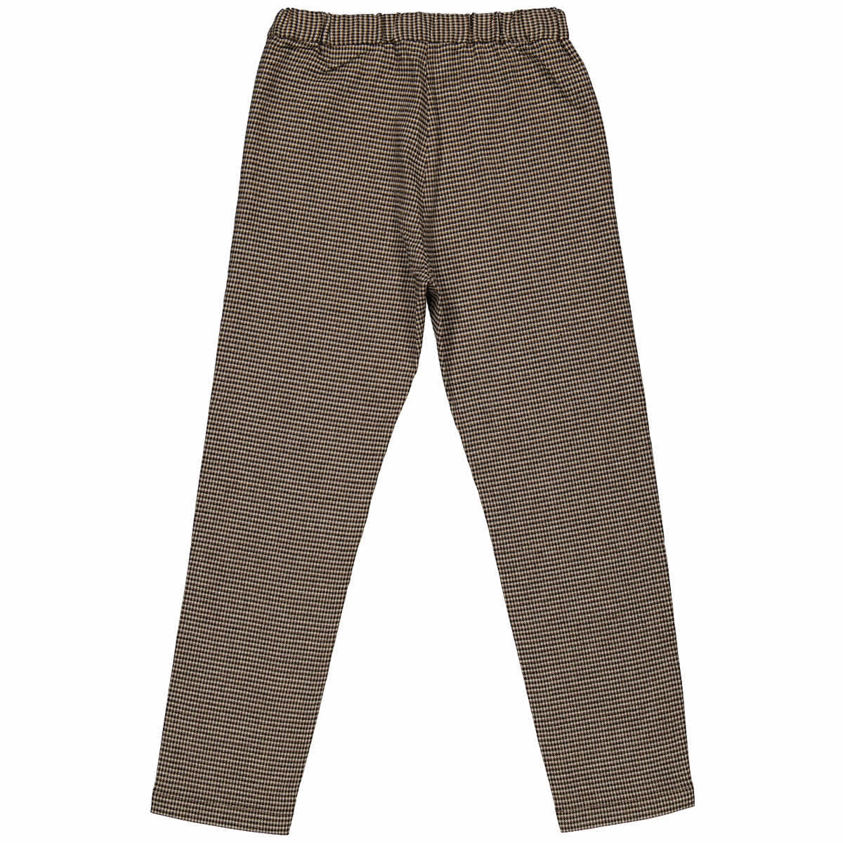 Bonpoint Girls Mercerized Houndstooth Twill Pants Girls Flared Leggings