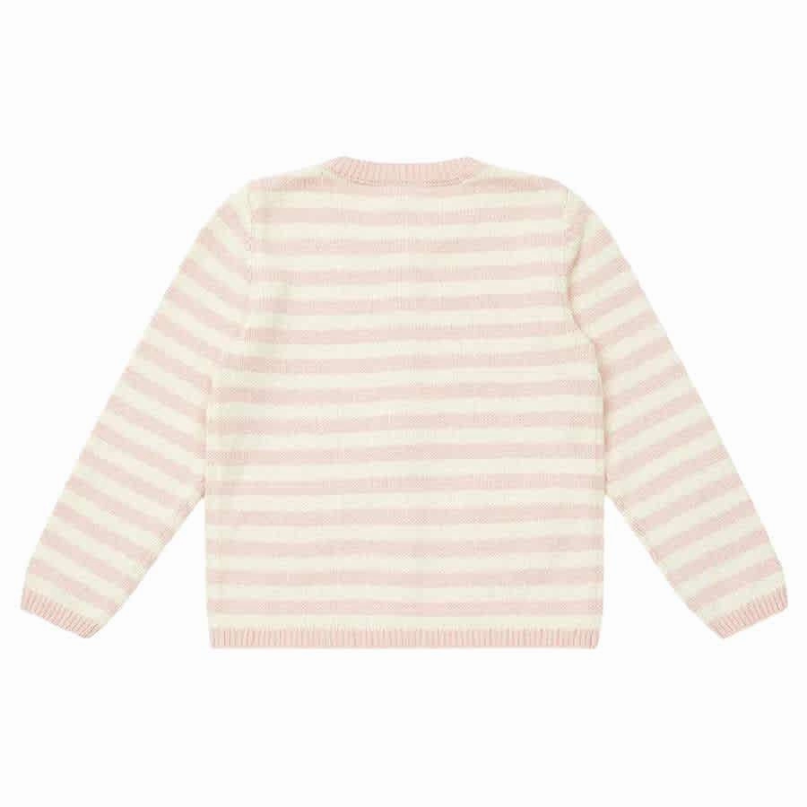 Bonton Heart-Embroidered Knit Cardigan Girls Tunic Top