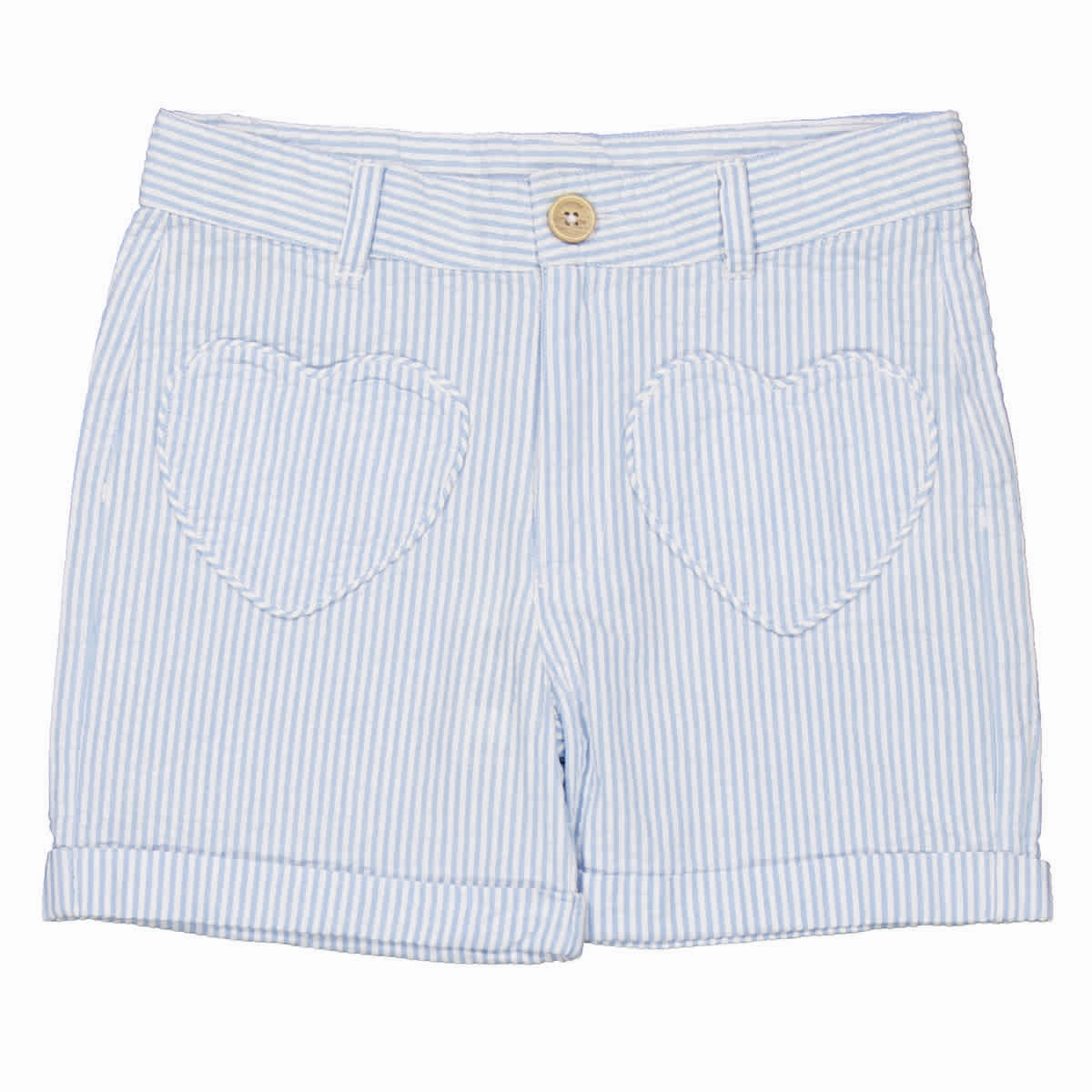 Bonton Kids Farah Striped Heart Pocket Shorts girls bermuda shorts, bike shorts girls