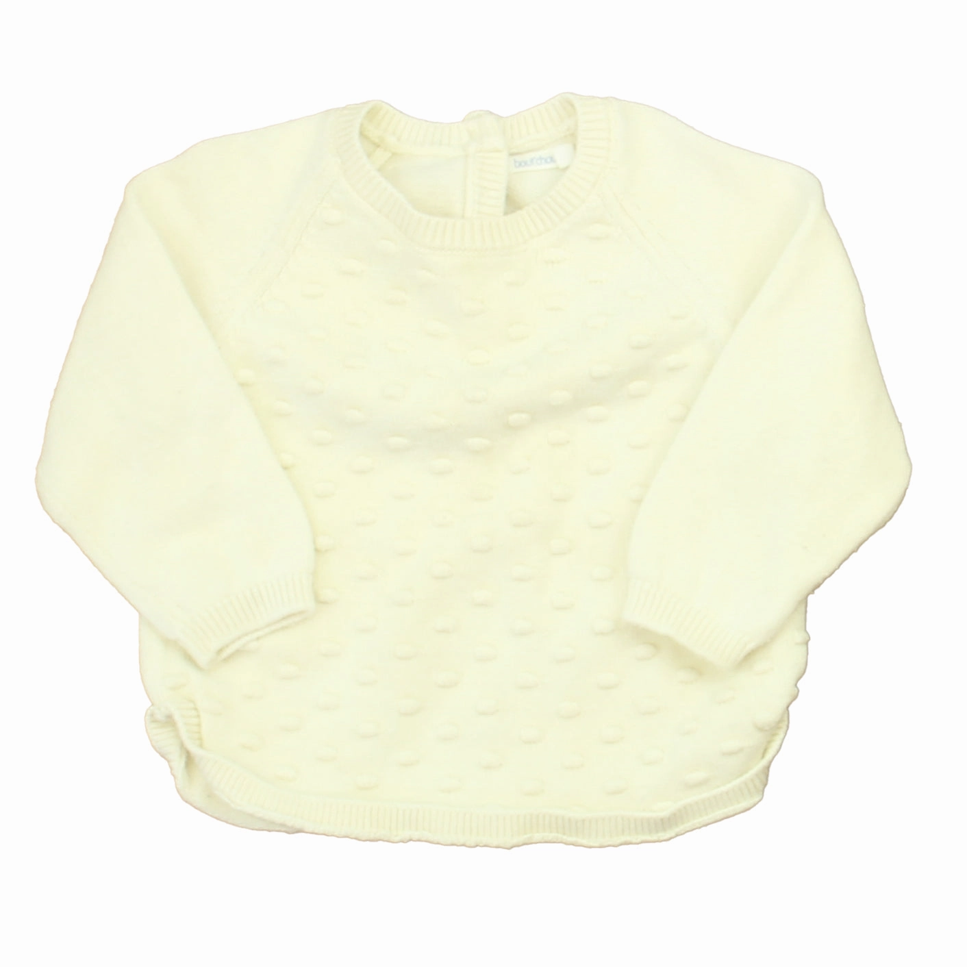 bout'chou Girls Ivory Sweater girls knit pullovers, cardigan sweaters girls