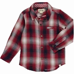 Boy's Atwood Woven Shirt In Red/navy Plaid graphic tees for boys, polo shirts boys
