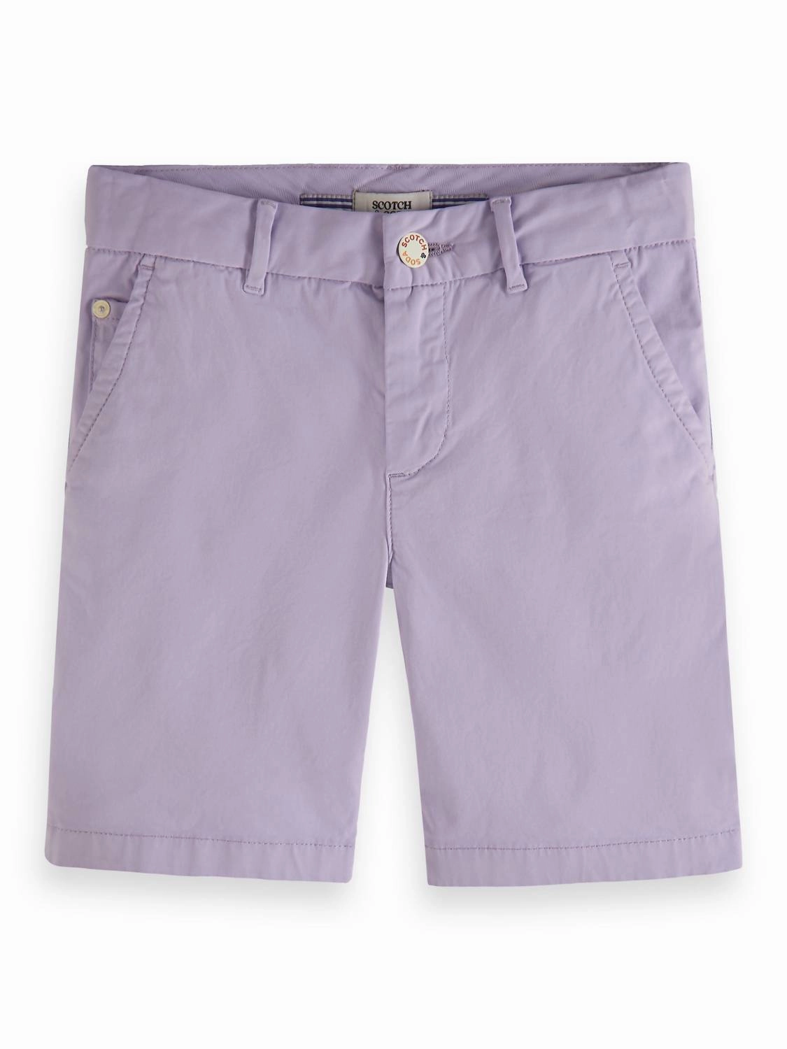 Boy's Chino Shorts In Pastel Purple boys athletic shorts, cargo shorts boys