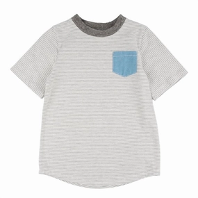Boy's Christopher Malibu T-Shirt In Grey graphic tees for boys, polo shirts boys