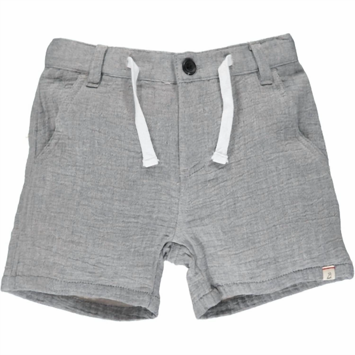 Boy's Crew Gauze Shorts In Grey boys athletic shorts, cargo shorts boys
