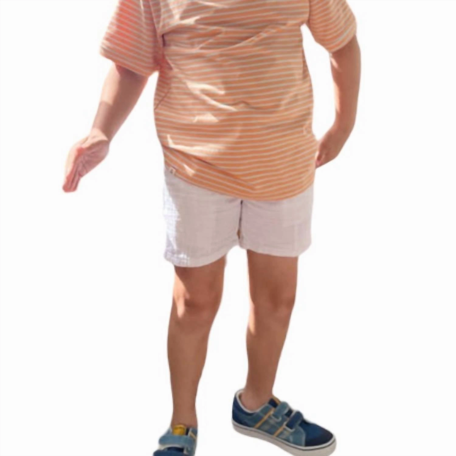 Boy's Crew Gauze Shorts In White Boys Drawstring Athletic Shorts