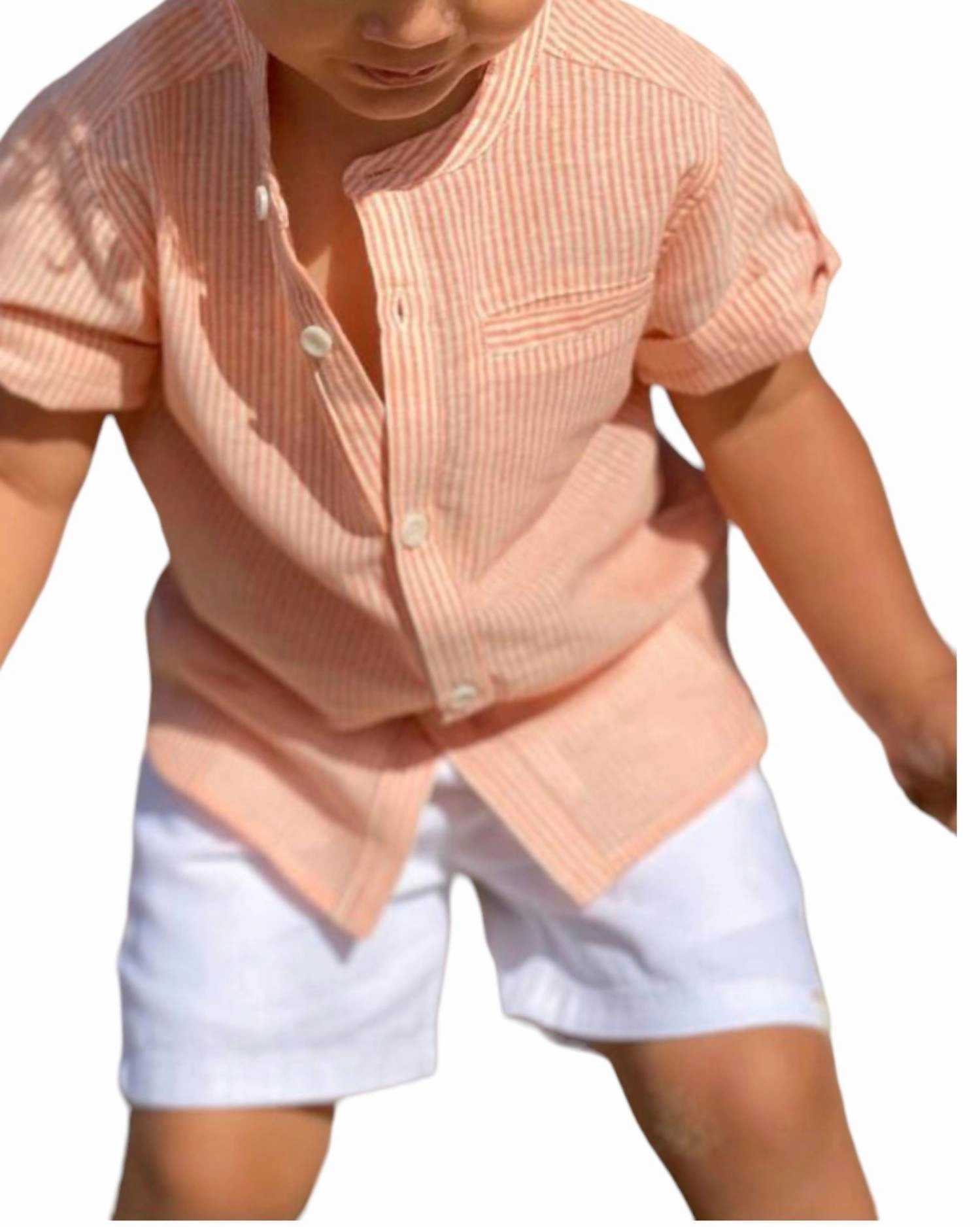 Boy's Crew Gauze Shorts In White Boys Drawstring Athletic Shorts