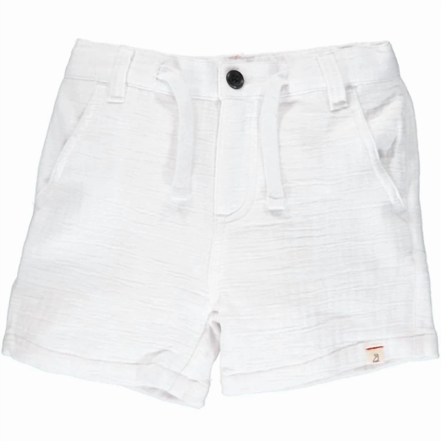 Boy's Crew Gauze Shorts In White boys athletic shorts, cargo shorts boys