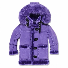 Boy's Denali Shearling Jacket In Purple winter jackets for boys, lightweight puffer boys
