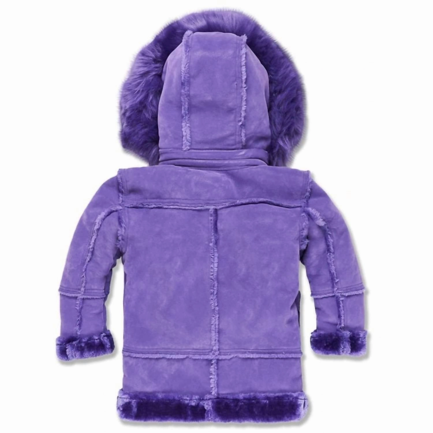 Boy's Denali Shearling Jacket In Purple Boys Waterproof Parka