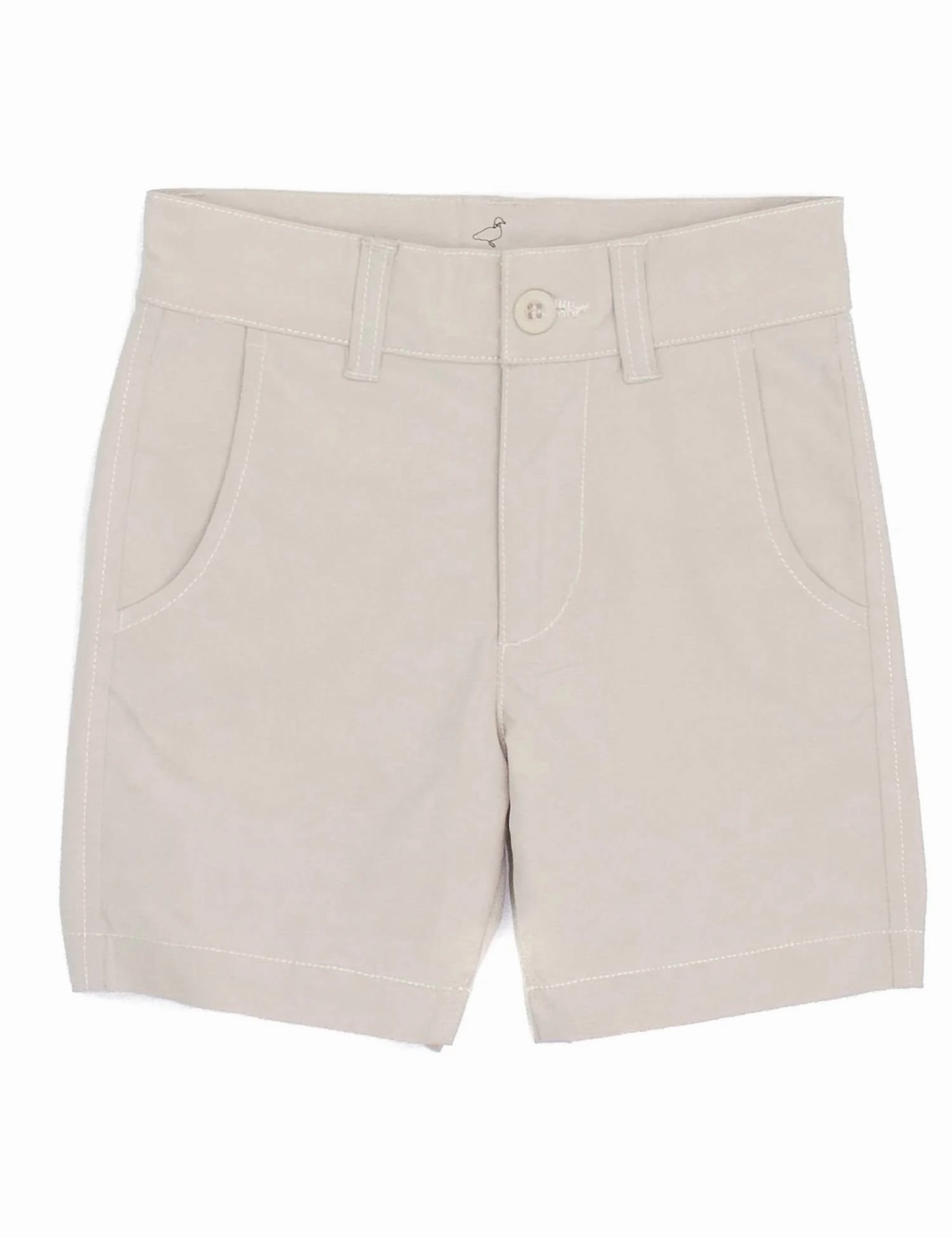 Boy's Driver Short In Sand Boys Drawstring Athletic Shorts
