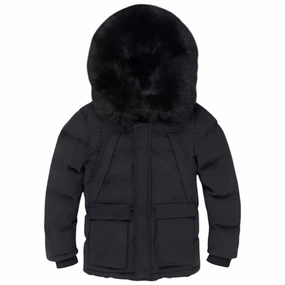 Boy's Fargo Parka 2.0 Jacket In Black winter jackets for boys, lightweight puffer boys