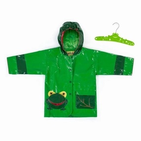 Boy's Frog Rain Coat In Green winter jackets for boys, lightweight puffer boys