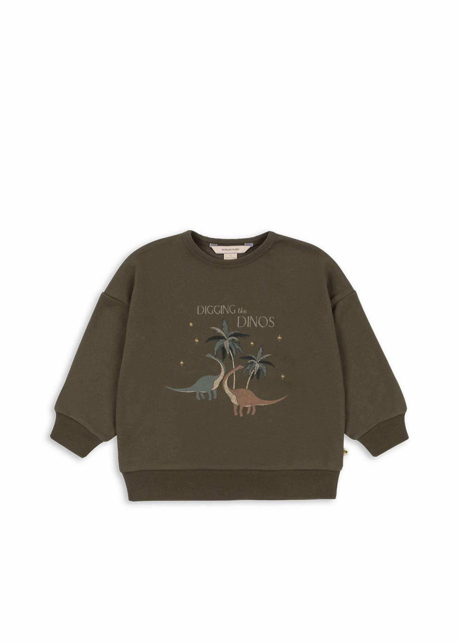 Boy's Lou Dino Sweatshirt In Green graphic tees for boys, polo shirts boys