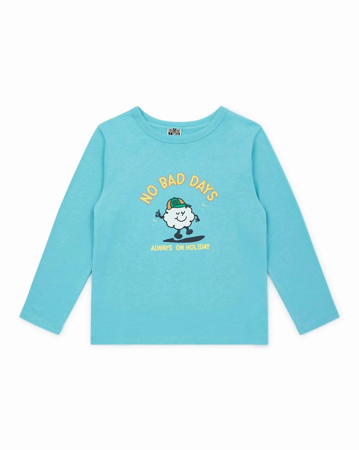 Boy's Merveilleux Long Sleeve Shirt In Blue graphic tees for boys, polo shirts boys