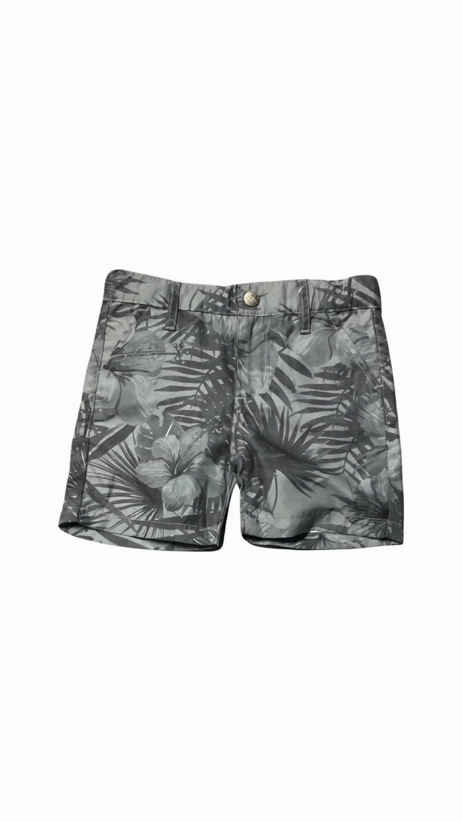 Boy's Night Floral Shorts In Green/ Black boys athletic shorts, cargo shorts boys