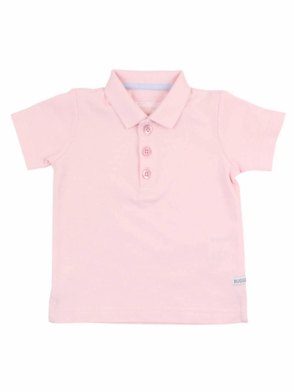 Boy's Pique Short Sleeve Polo Shirt In Pink graphic tees for boys, polo shirts boys
