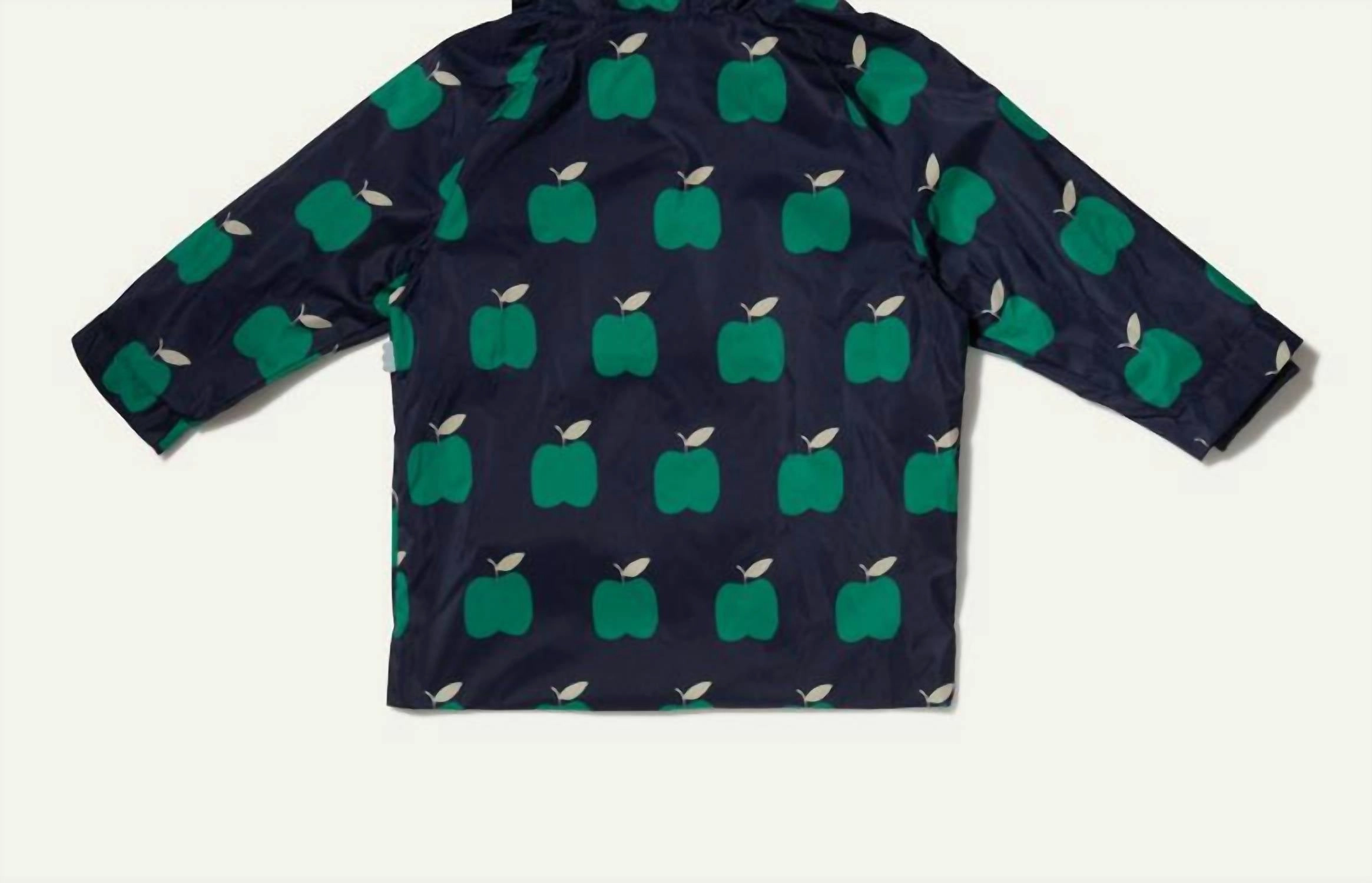 Boy's Recycled Fabric Apple Baby Raincoat In Blue Ribbon Apple Boys Waterproof Parka