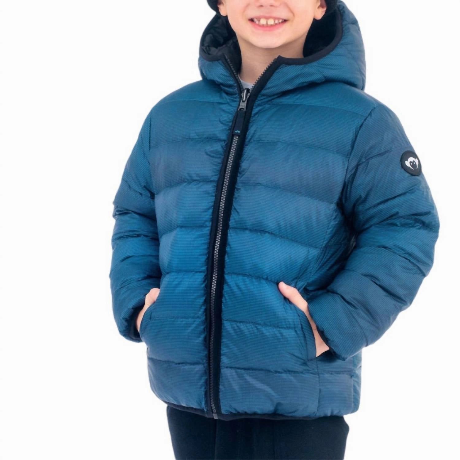 Boy's Reversible Puffer In Skater Vibes Boys Waterproof Parka