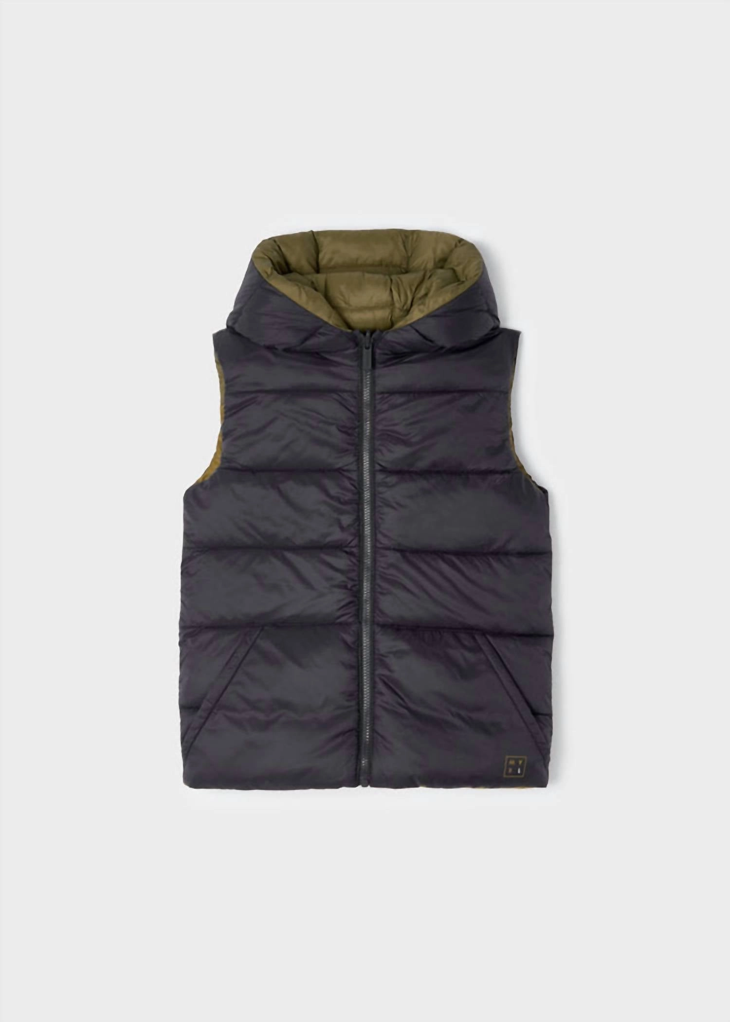 Boy's Reversible Vest In Moss Green Boys Waterproof Parka