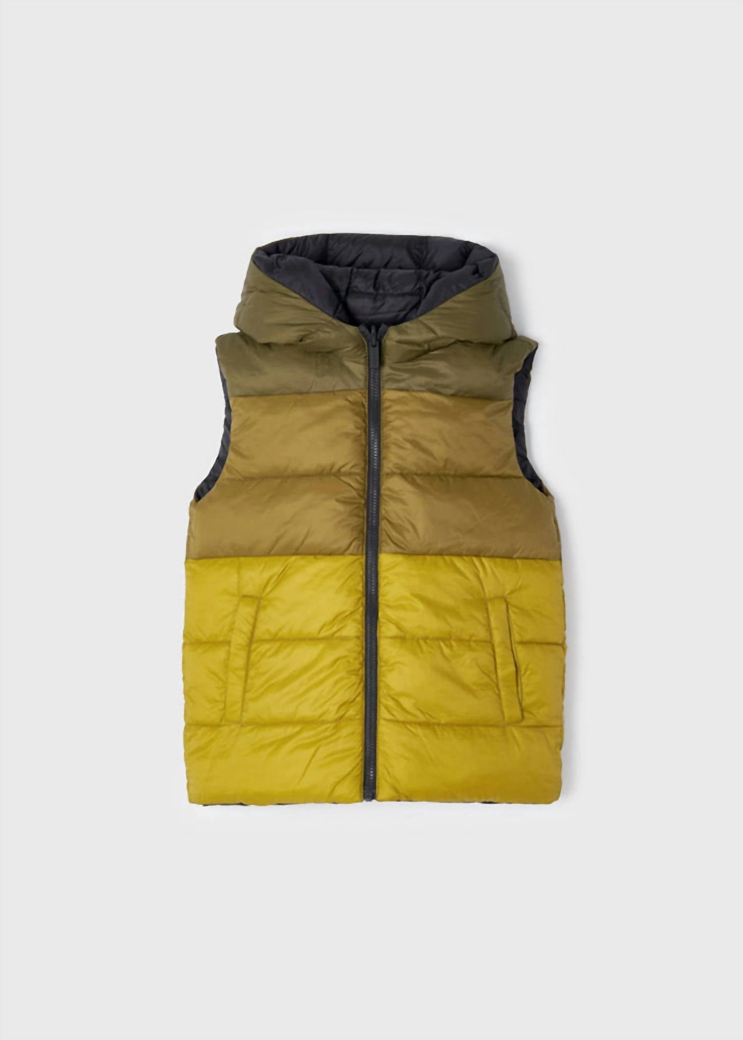 Boy's Reversible Vest In Moss Green Boys Waterproof Parka