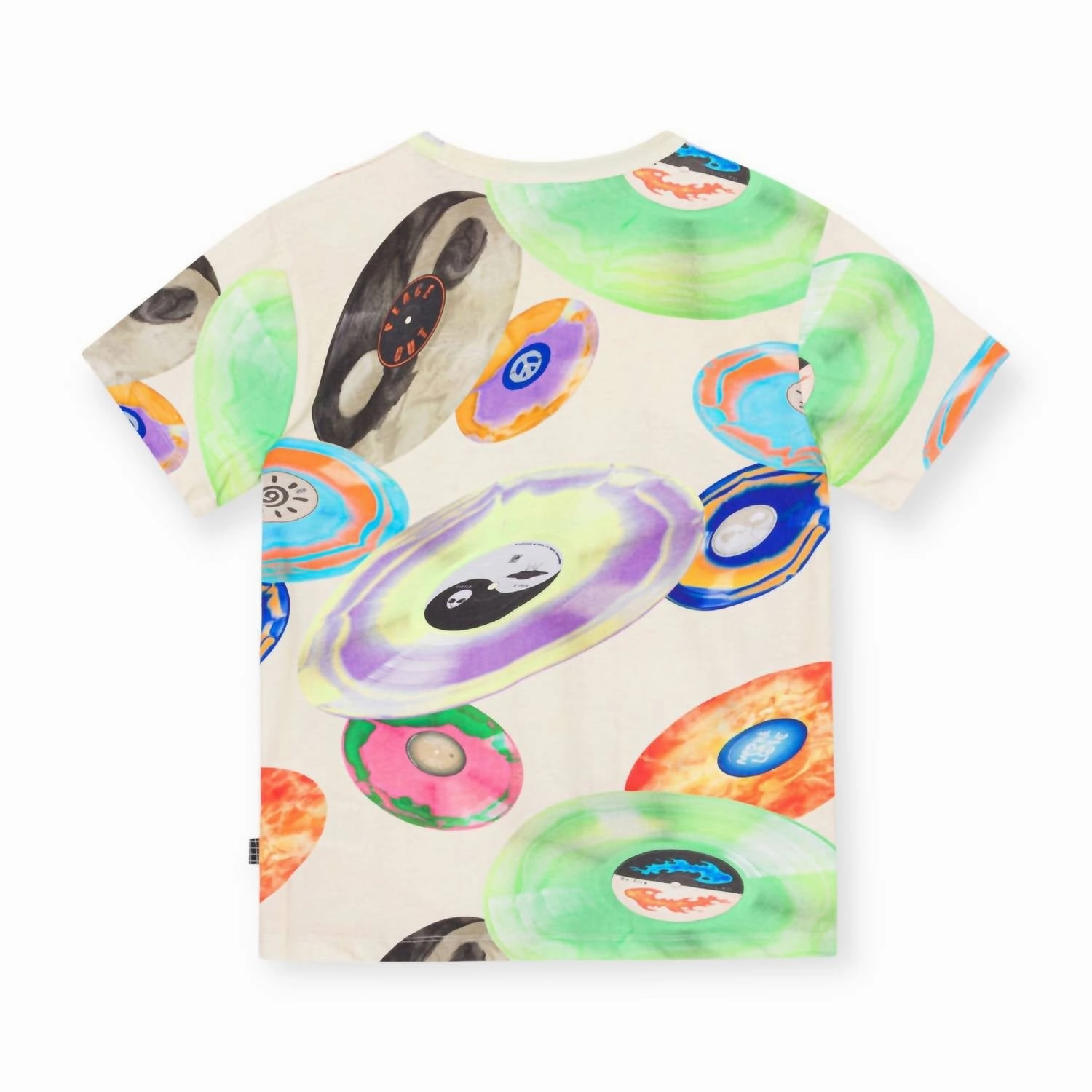Boy's Riley Short Sleeve Tee In Records Light Boys Henley T Shirt