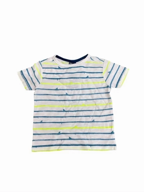 Boy's Shark Fin Stripe Tee In Multi graphic tees for boys, polo shirts boys