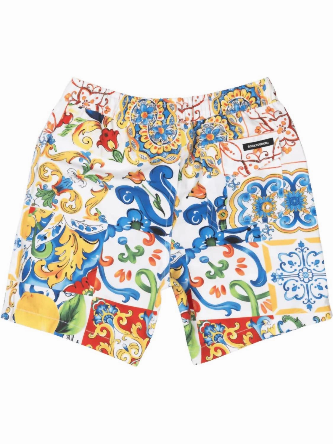 Boy's Sicily Boardshorts In Multi Color Boys Drawstring Athletic Shorts