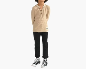 Boy's Skinny Twill Pant In Vintage Black boys jogger pants, school uniform pants boys