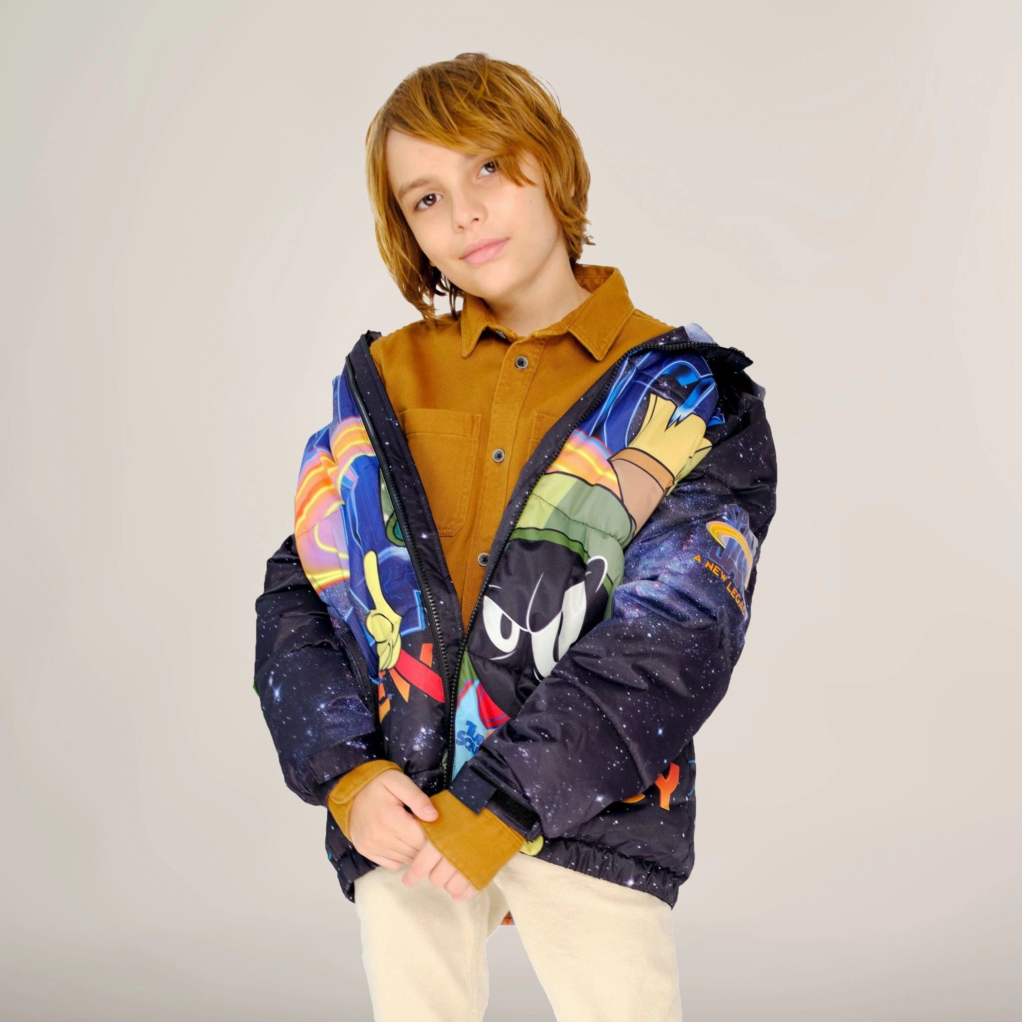 Boy's Space Jam Puffer Jacket - FINAL SALE Boys Waterproof Parka