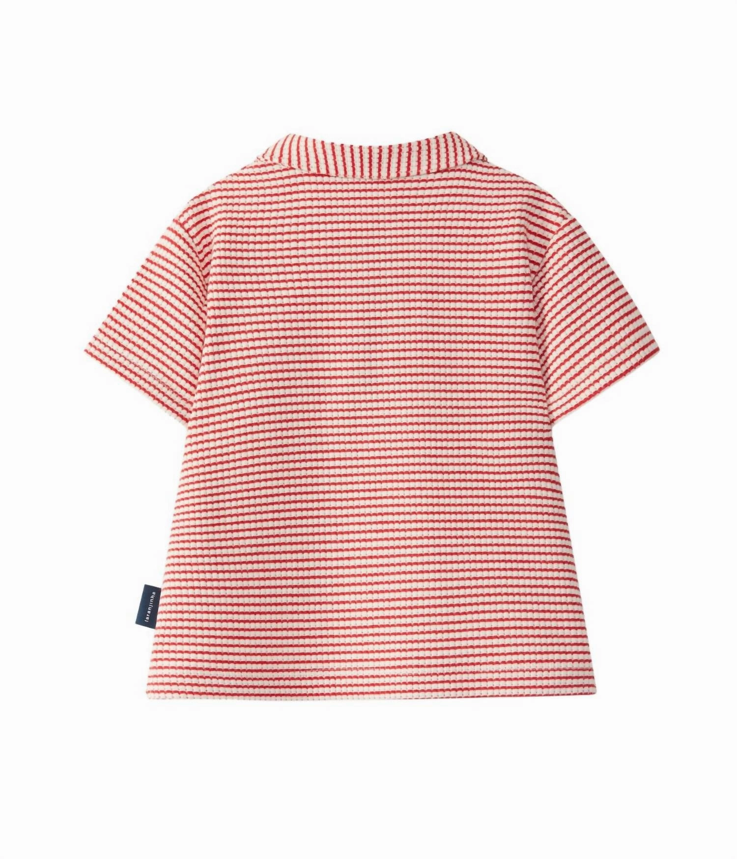 Boy's Striped Jersey Polo Shirt In Red Boys Henley T Shirt