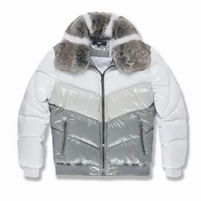 Boy's Sugar Hill Nylon Puffer Jacket In Artic White winter jackets for boys, lightweight puffer boys