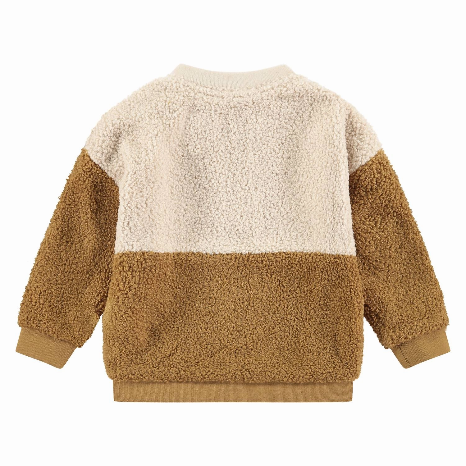 Boy's Teddy Cardigan In Brown/ecru Boys Waterproof Parka