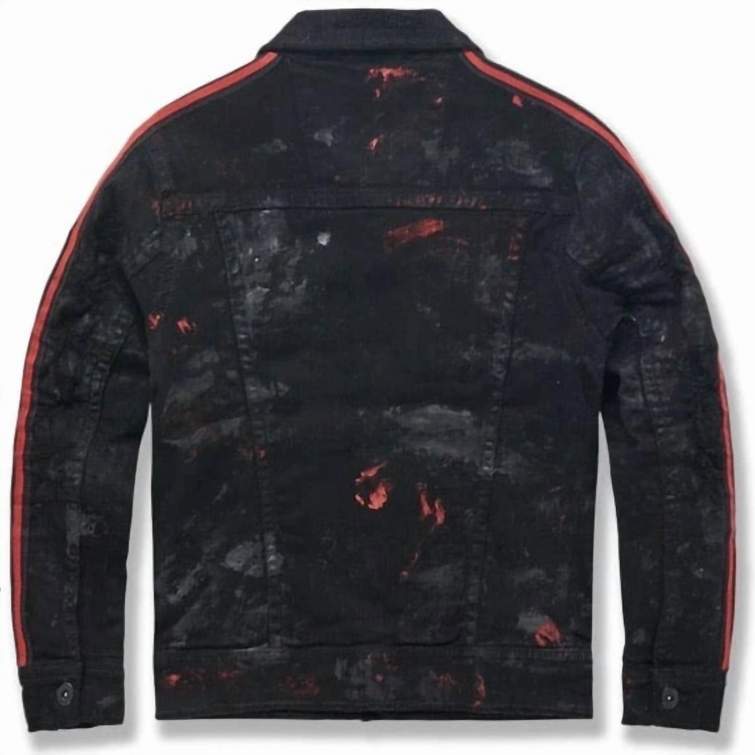 Boy's Youth Dillinger Striped Trucker Jacket In Bred Boys Waterproof Parka