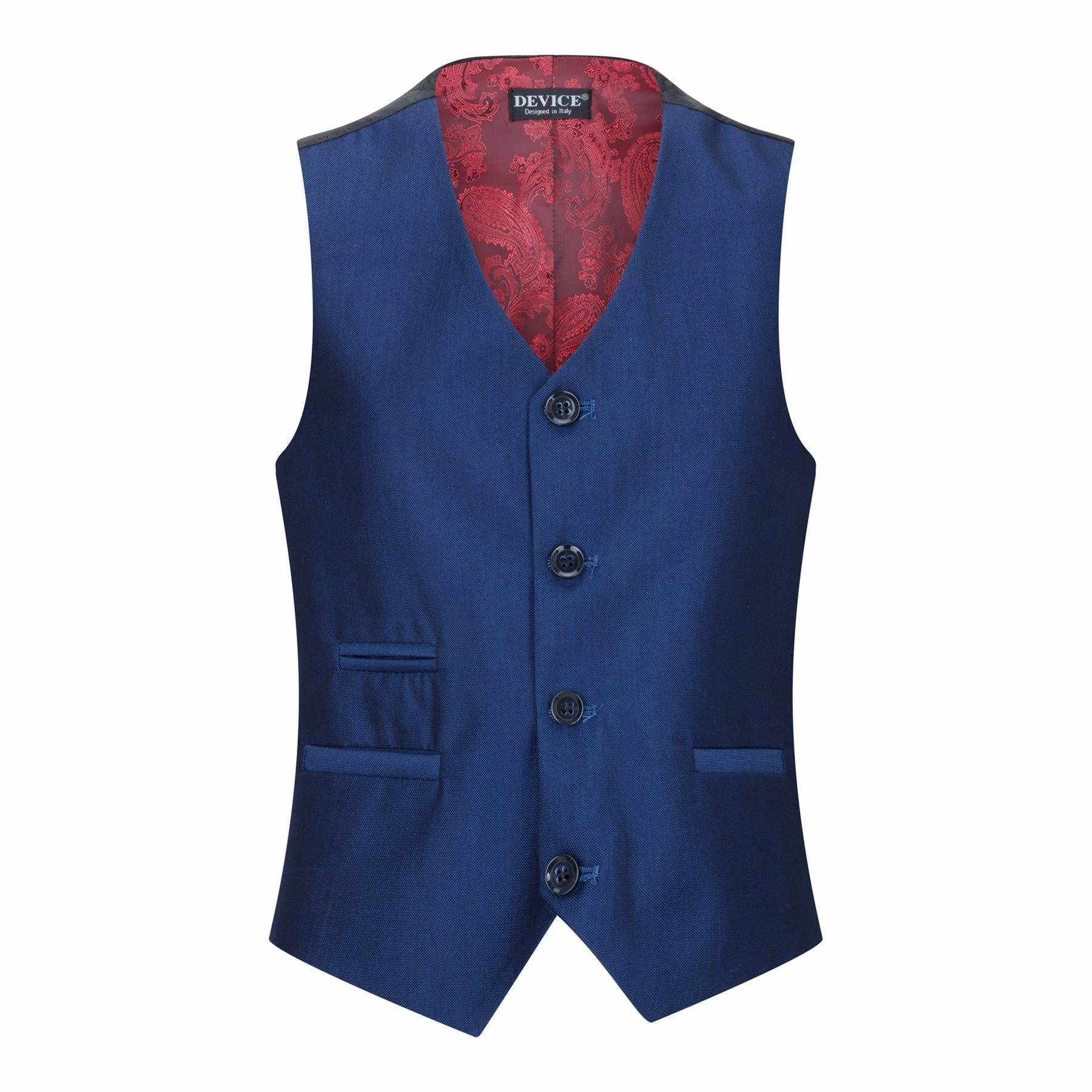 Boys 3 Piece Shiny Royal Blue Classic Suit Boys Summer Matching Set