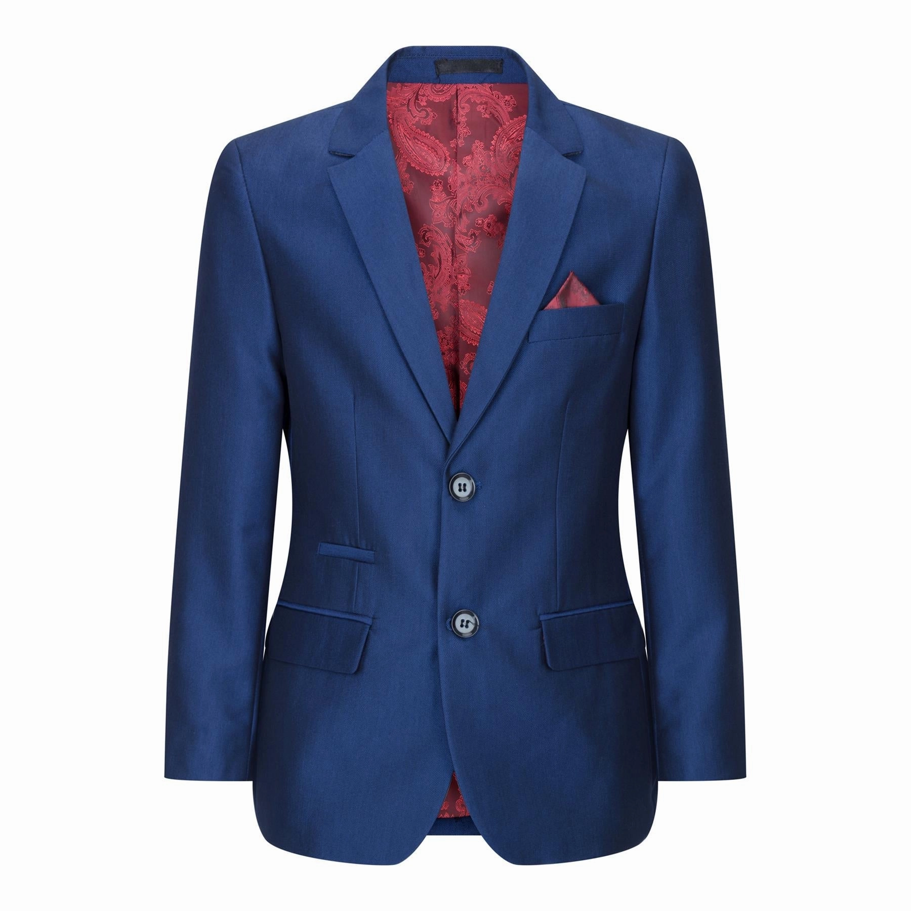 Boys 3 Piece Shiny Royal Blue Classic Suit Boys Summer Matching Set