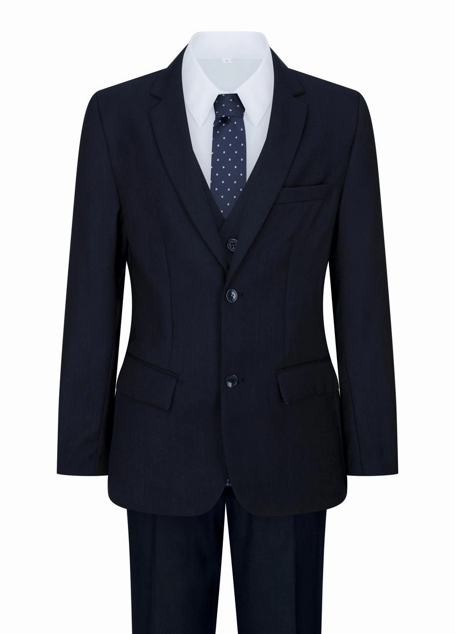 Boys 5 Piece Navy Blue Classic Suit 2-piece outfit boys, toddler matching sets